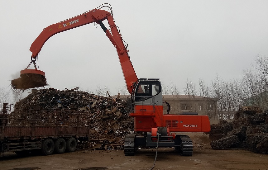 電動抓鋼機、電吸盤